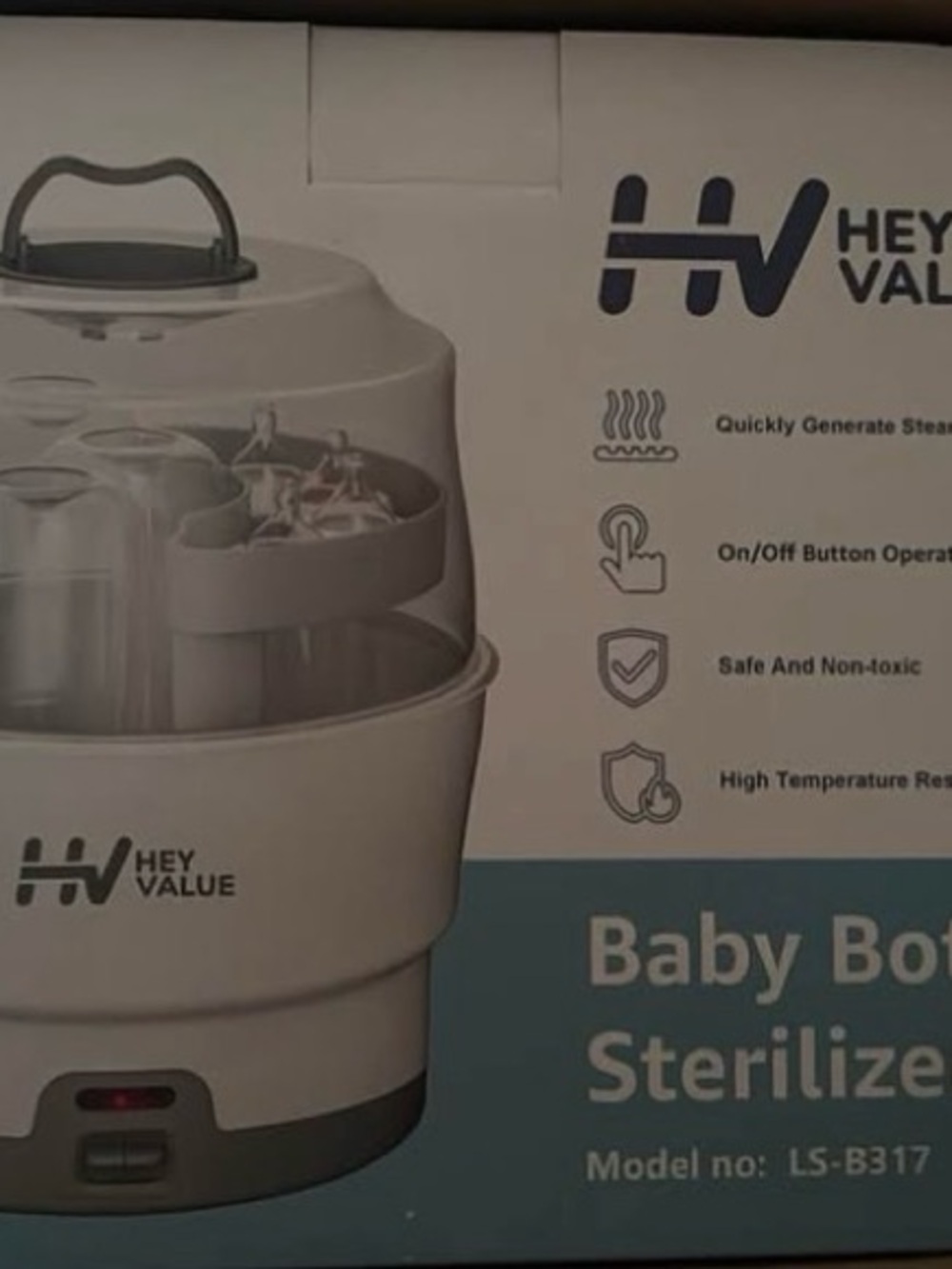 HEY VALUE Baby Bottle Sterilizer - White